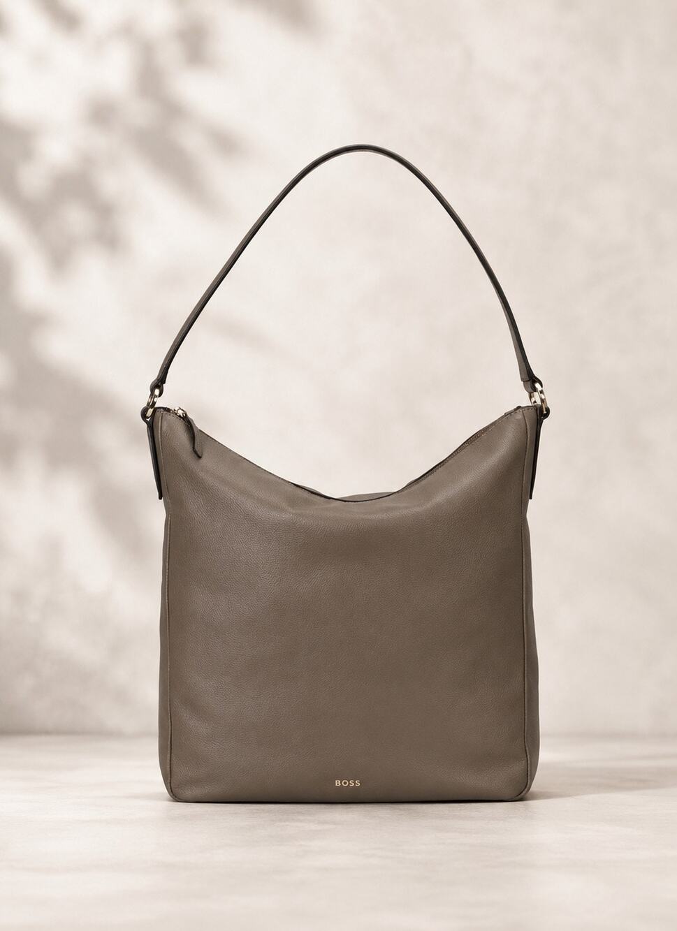 Boss Alyce Leather Hobo Bag